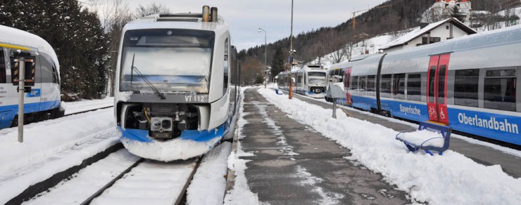 Leere Bahnsteige am Bahnhof Tegernsee: Wegen Streikmaßnahmen standen die Züge heute Morgen still.
