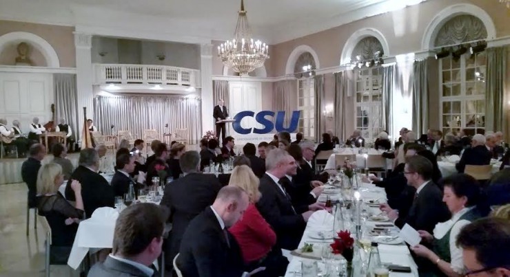 Hier der Festsaal, in dem die Feier zur 40.CSU-Klausur stattgefunden hat