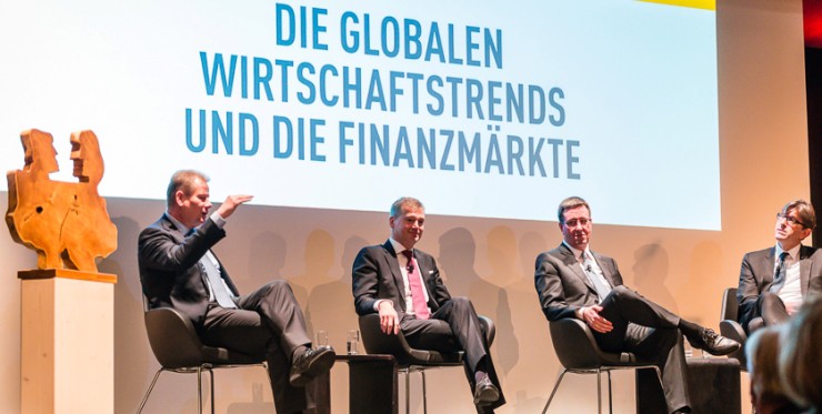 Andreas Schmitz, Aufsichtsratsvorsitzender HSBC Trinkaus & Burkhardt, Dr. Martin Mihalovits Vorstandsvorsitzender Kreissparkasse Miesbach-Tegernsee, Dr. Bernhard Brinker, Bereichsvorstand Private Banking & Wealth Management HypoVereinsbank Dr. Wolfram Weimer