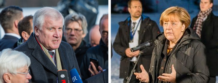 Horst Seehofer und Angela Merkel zeigen sich auch in Kreuth uneins 