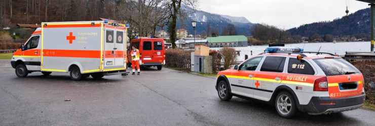 Heute Mittag rückten die Einsatzkräfte zum Yachtclub in der Nähe des Tegernseer Gymnasiums aus. 