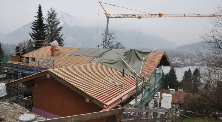 Beträchtliche Baufortschritte: Bald kann Manuel Neuer sein Haus am Leeberg beziehen. 